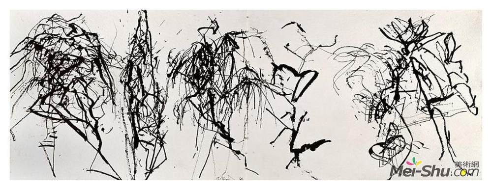 布赖斯·马登(Brice Marden)高清作品《夏季卷轴8号（五种水螅树）》