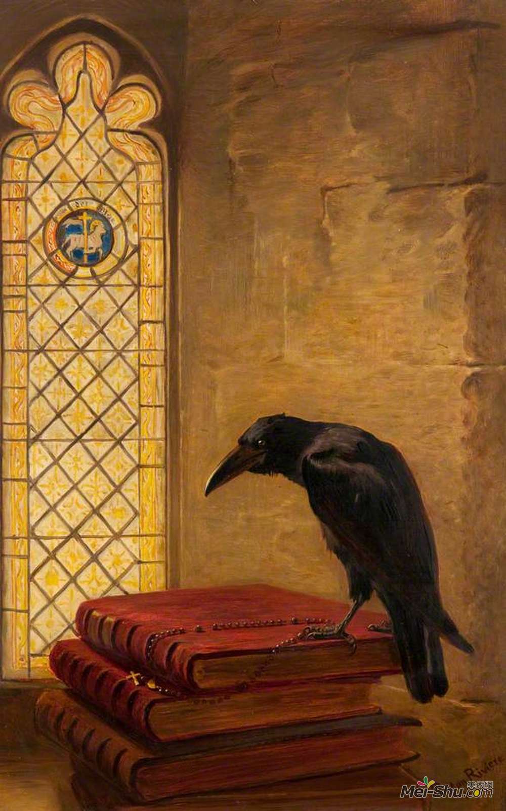 布里顿·里维尔(briton riviere)高清作品:a saint, from the jackdaw