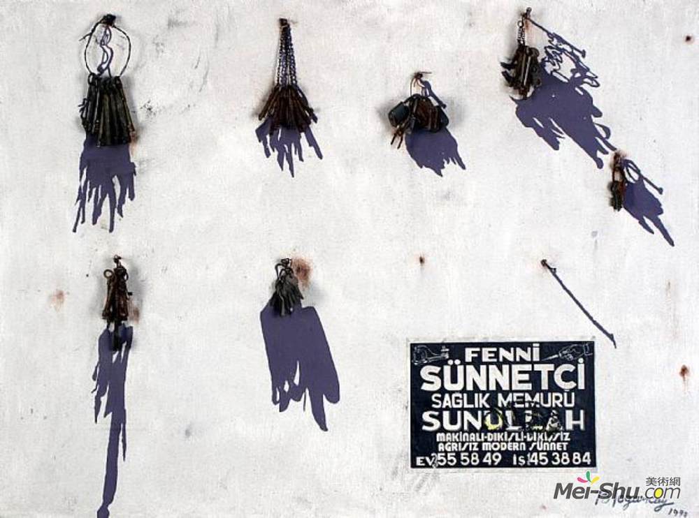 布尔汉·多冈西(Burhan Dogancay)高清作品《Keys (to the Sunnetci)》