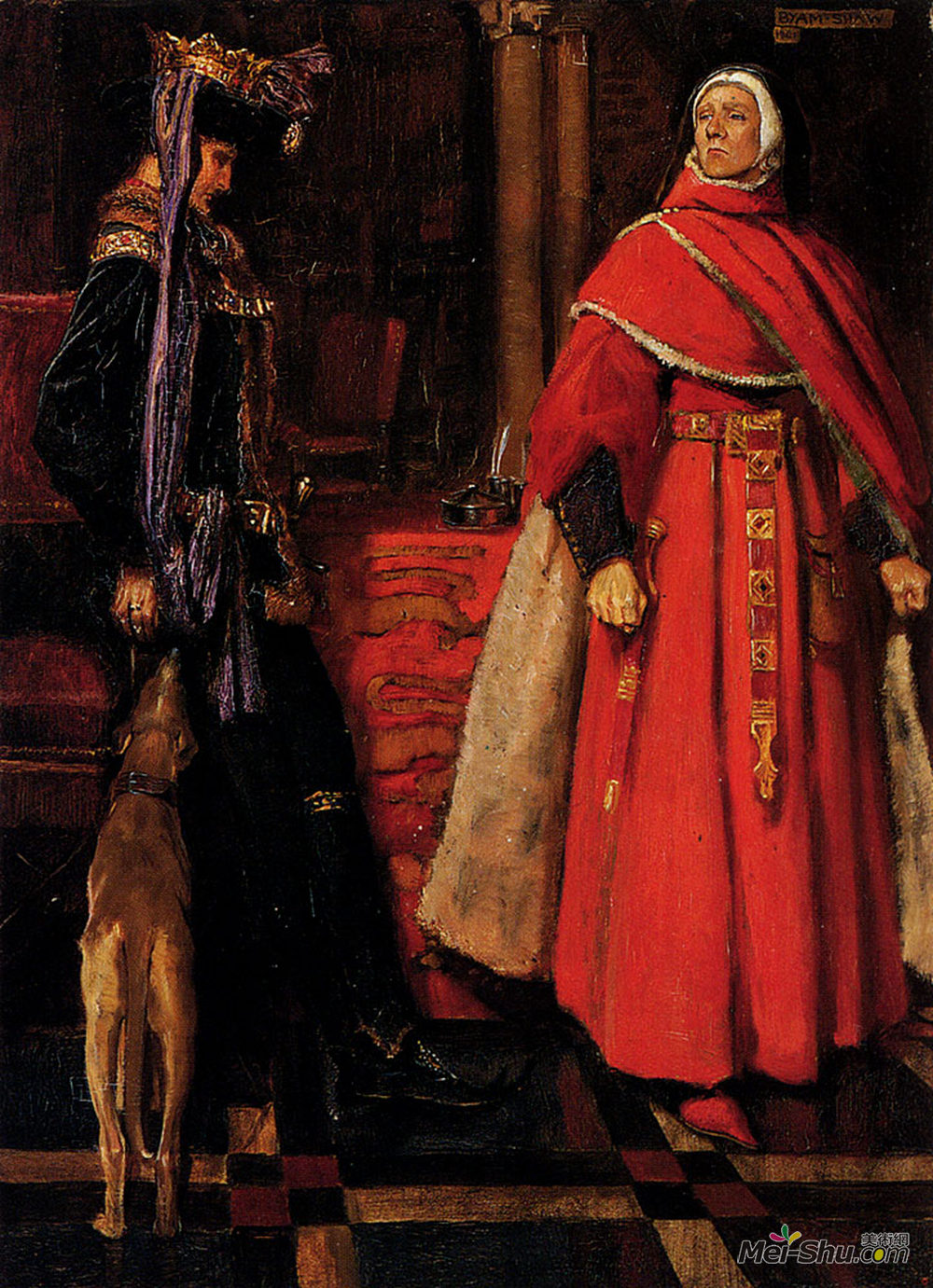 拜厄姆·肖(Byam Shaw)高清作品《宁可听智慧人的责备，也不听人的责备。》