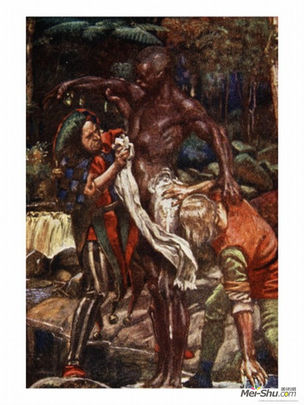 拜厄姆·肖(Byam Shaw)高清作品《傻瓜想从朝圣者那里洗刷一个人》