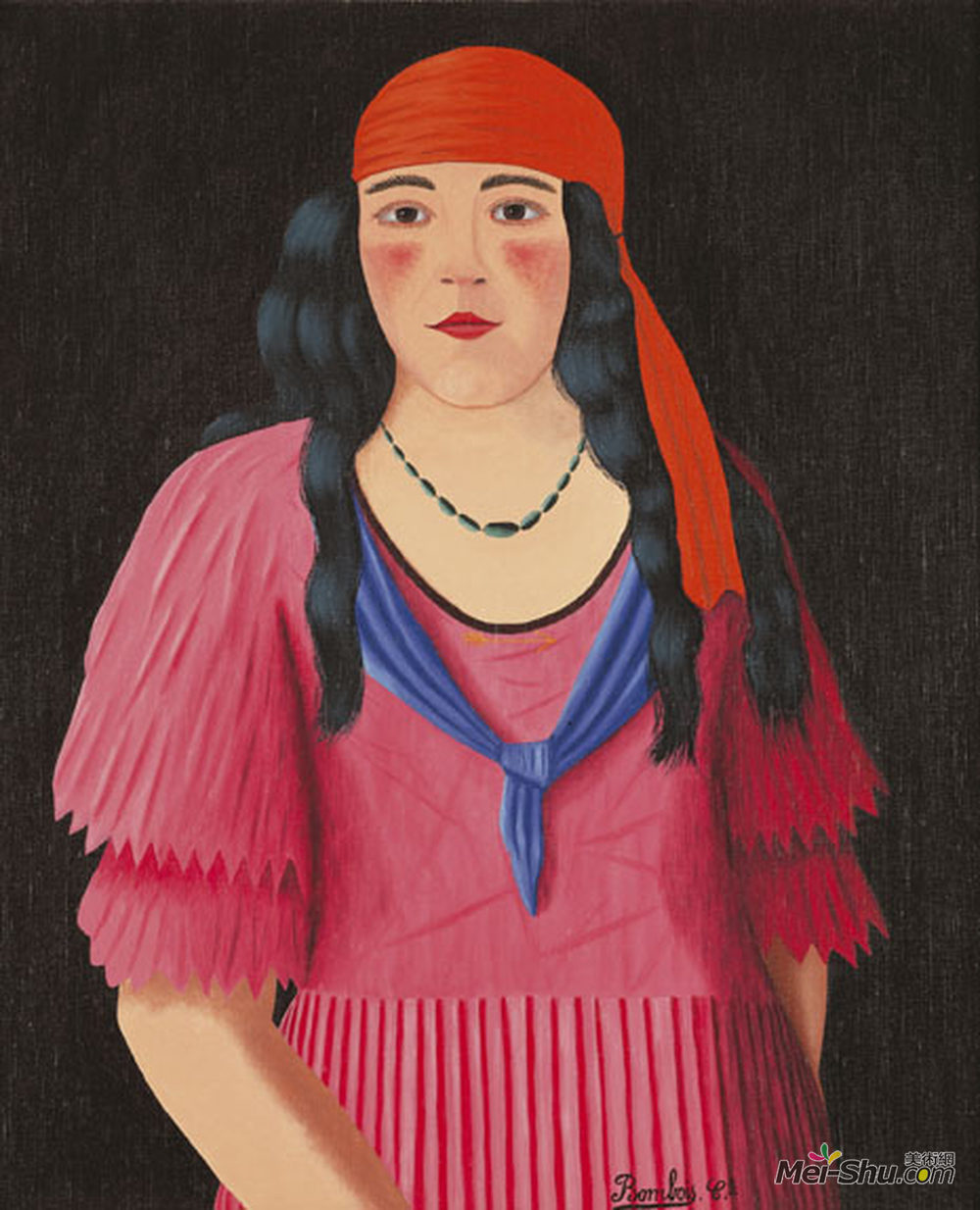 卡弥尔·邦波瓦(Camille Bombois)高清作品《吉普赛女郎》
