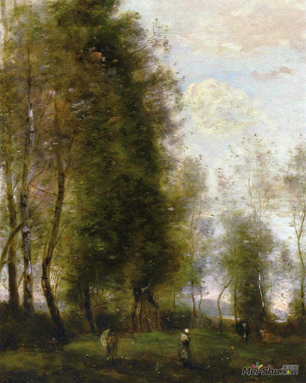 《阴凉的地方》卡米耶·柯罗(camille corot)高清作品欣赏