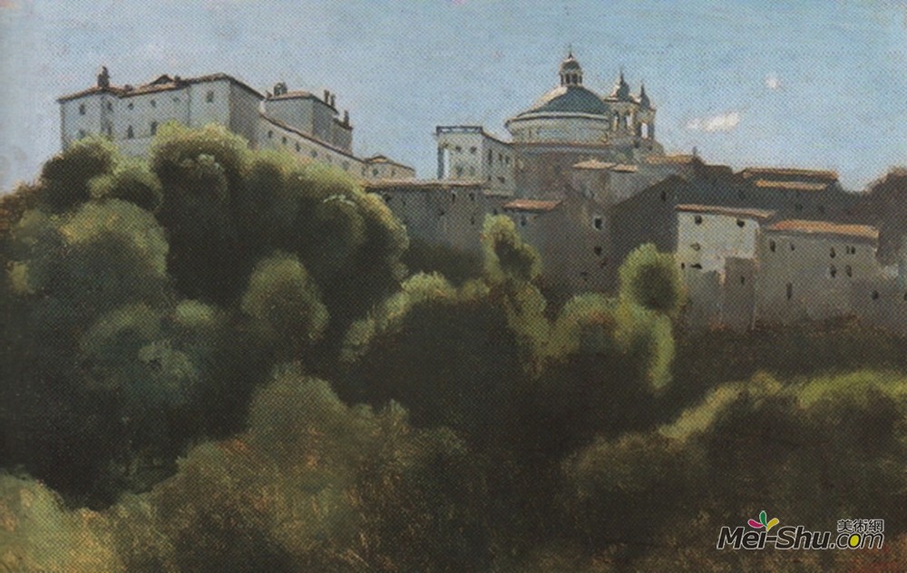 卡米耶·柯罗(Camille Corot)高清作品《阿里西亚，国会大厦》