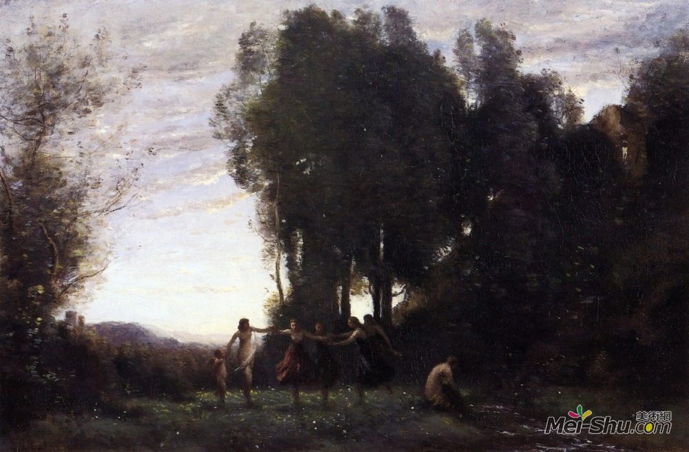 卡米耶·柯罗(Camille Corot)高清作品《清晨的圆环》