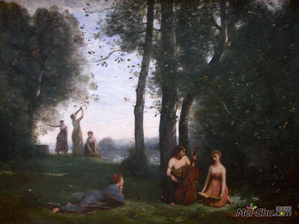 卡米耶·柯罗(Camille Corot)高清作品《乡村音乐会》