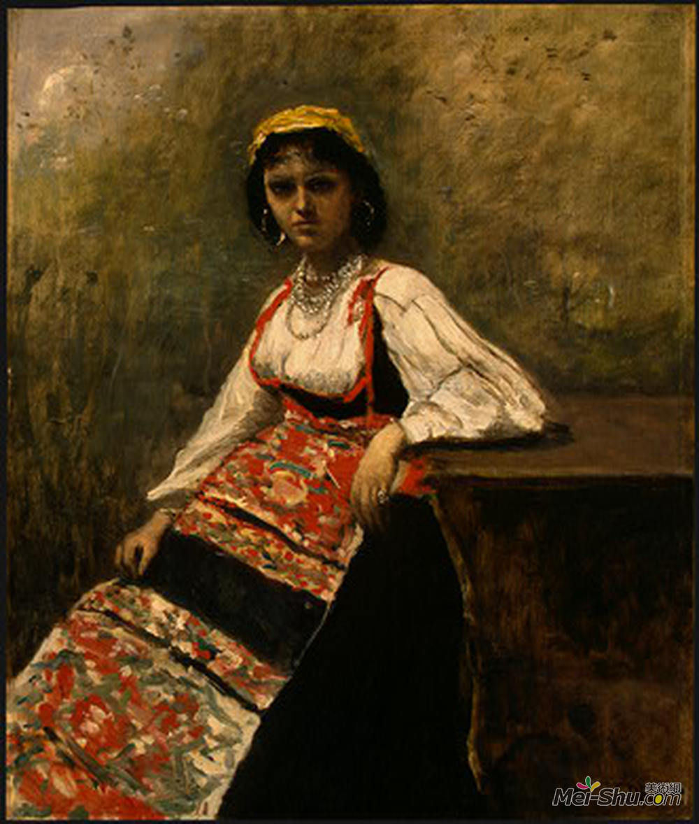 卡米耶·柯罗(Camille Corot)高清作品《意大利女孩》