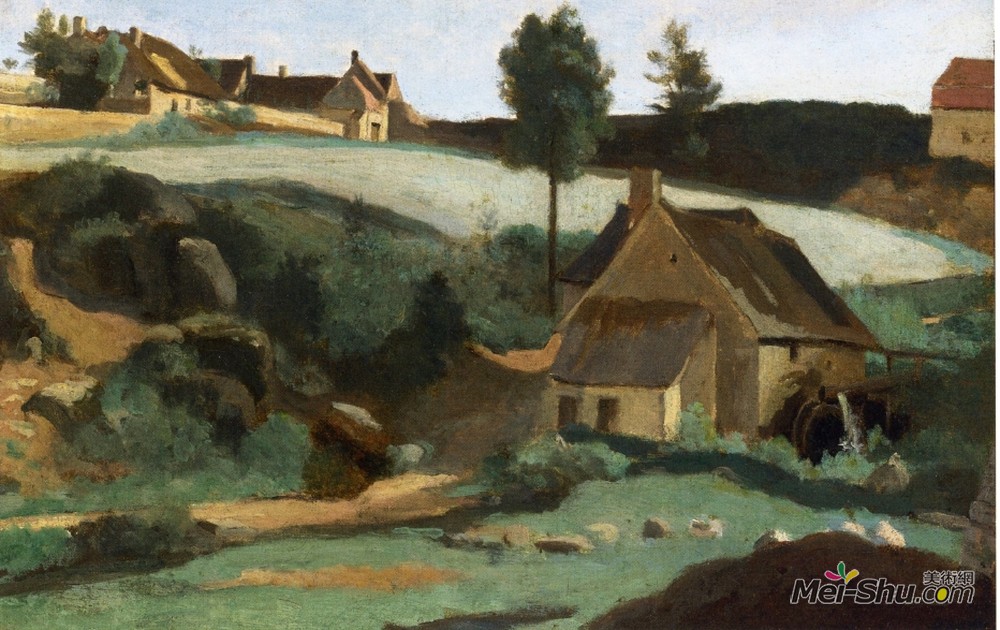 卡米耶·柯罗(Camille Corot)高清作品《Morvan, The Little Mill》