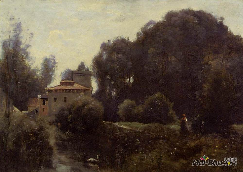 卡米耶·柯罗(Camille Corot)高清作品《博格斯别墅纪念品》