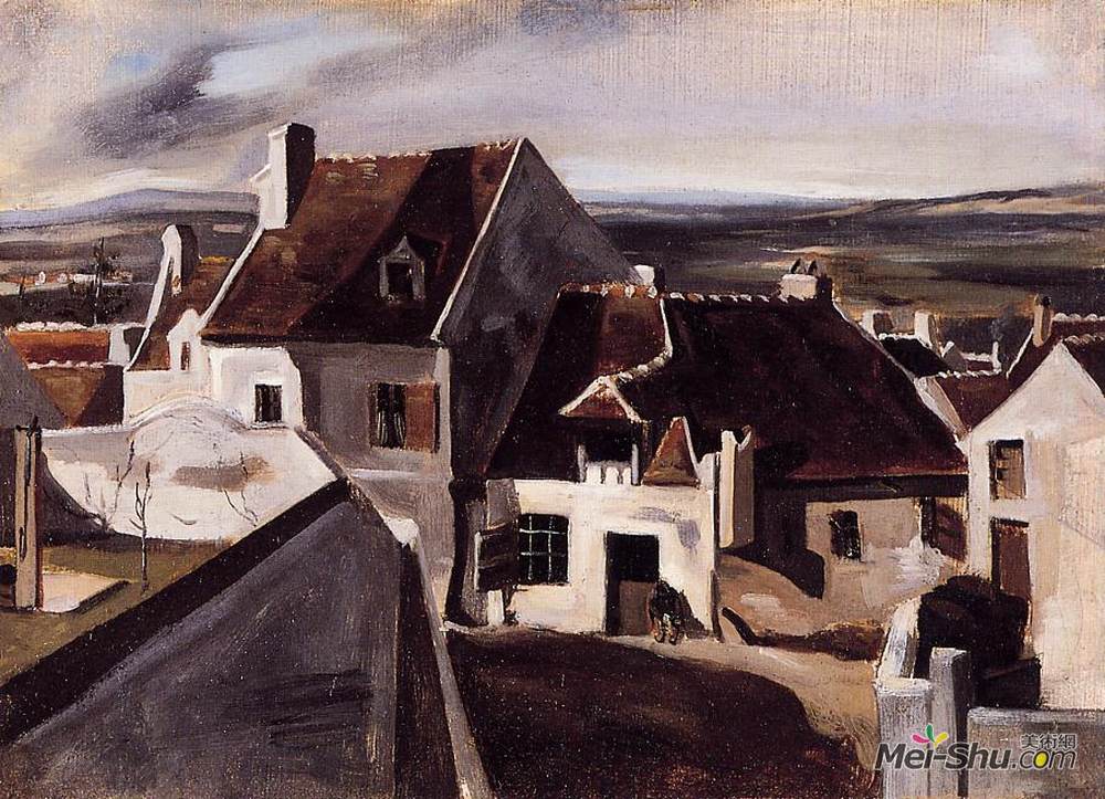 卡米耶·柯罗(Camille Corot)高清作品《The Inn at Montigny les Cormeilles》