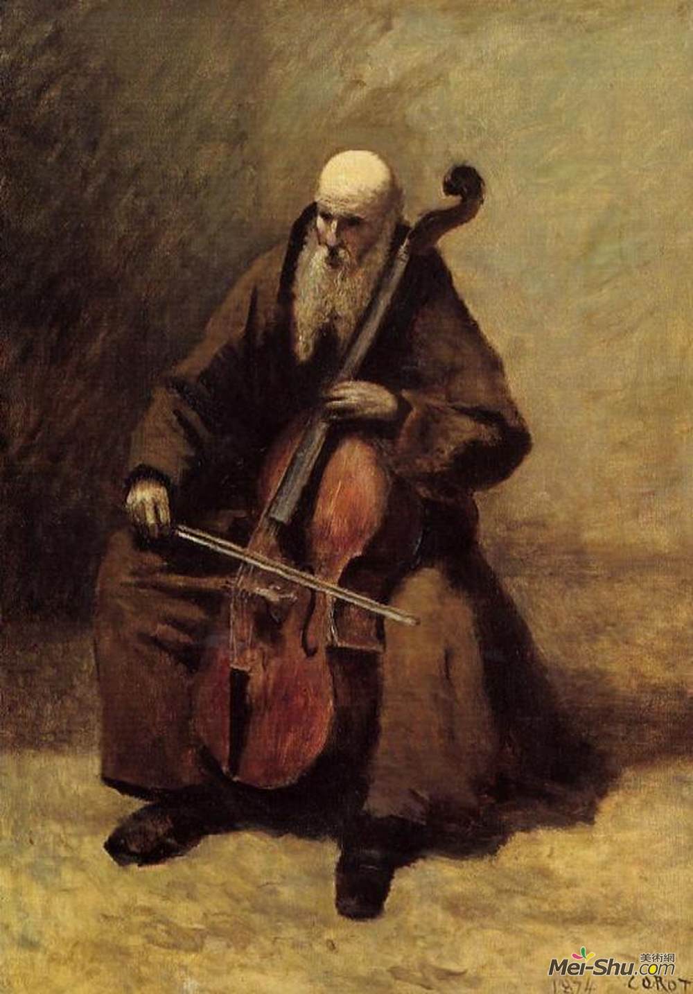 《僧侣》卡米耶·柯罗(camille corot)高清作品欣赏