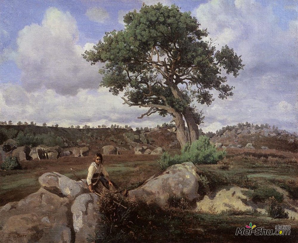 卡米耶·柯罗(Camille Corot)高清作品《狂怒的人》