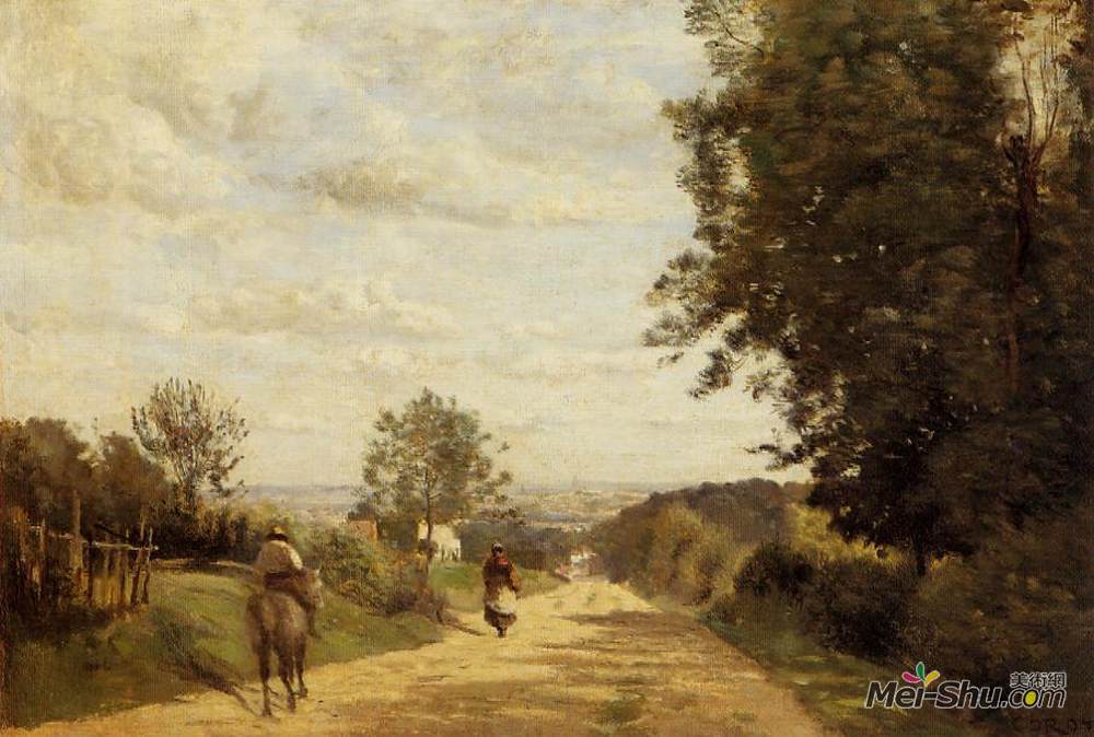 卡米耶·柯罗(Camille Corot)高清作品《塞维斯之路》
