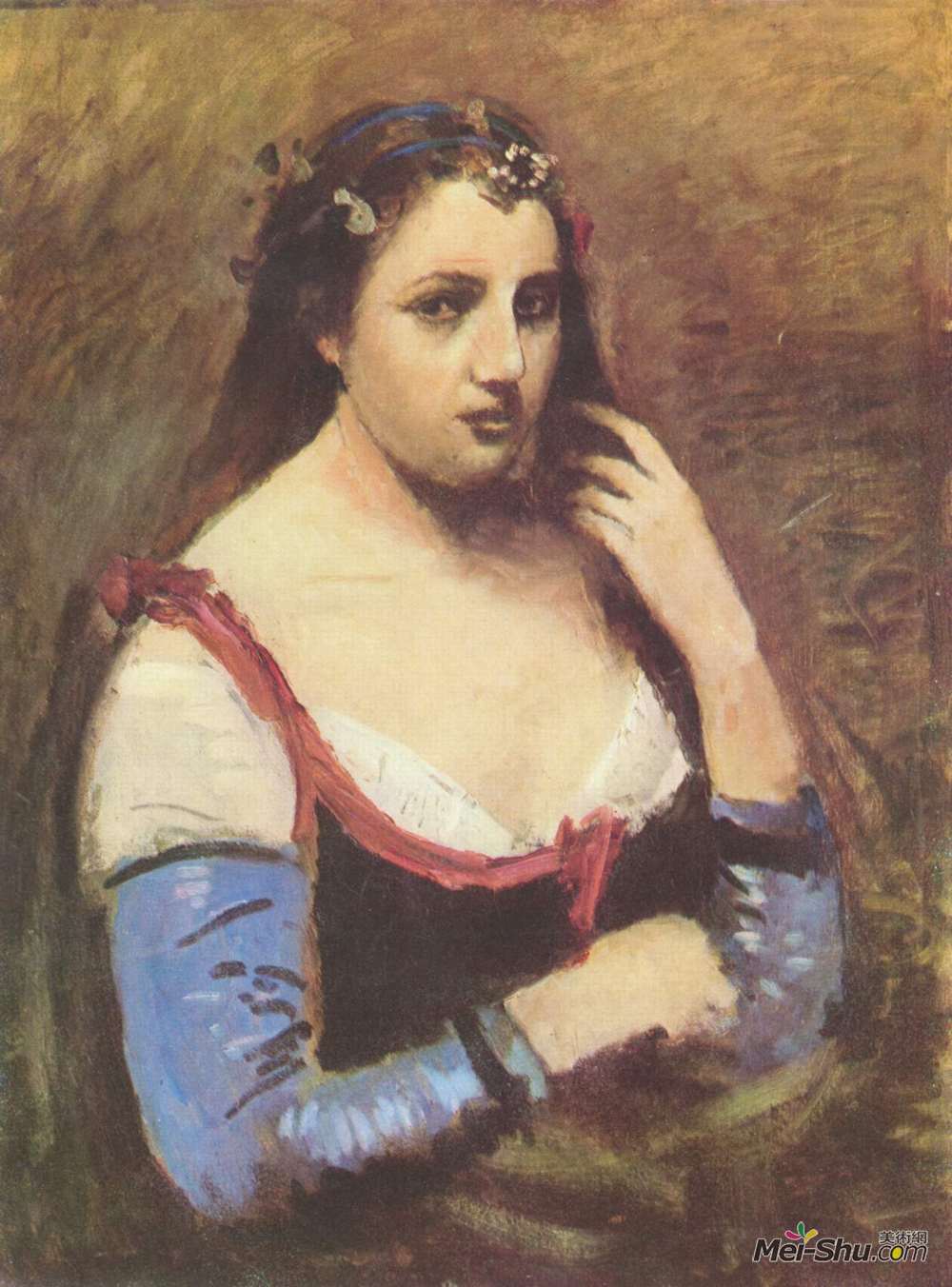 卡米耶·柯罗(Camille Corot)高清作品《雏菊的女人》
