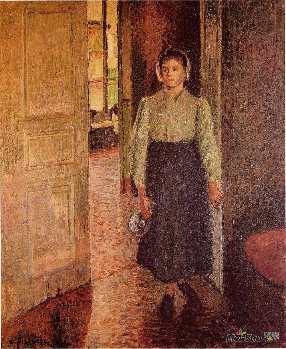 卡米耶·毕沙罗(Camille Pissarro)高清作品《少女》