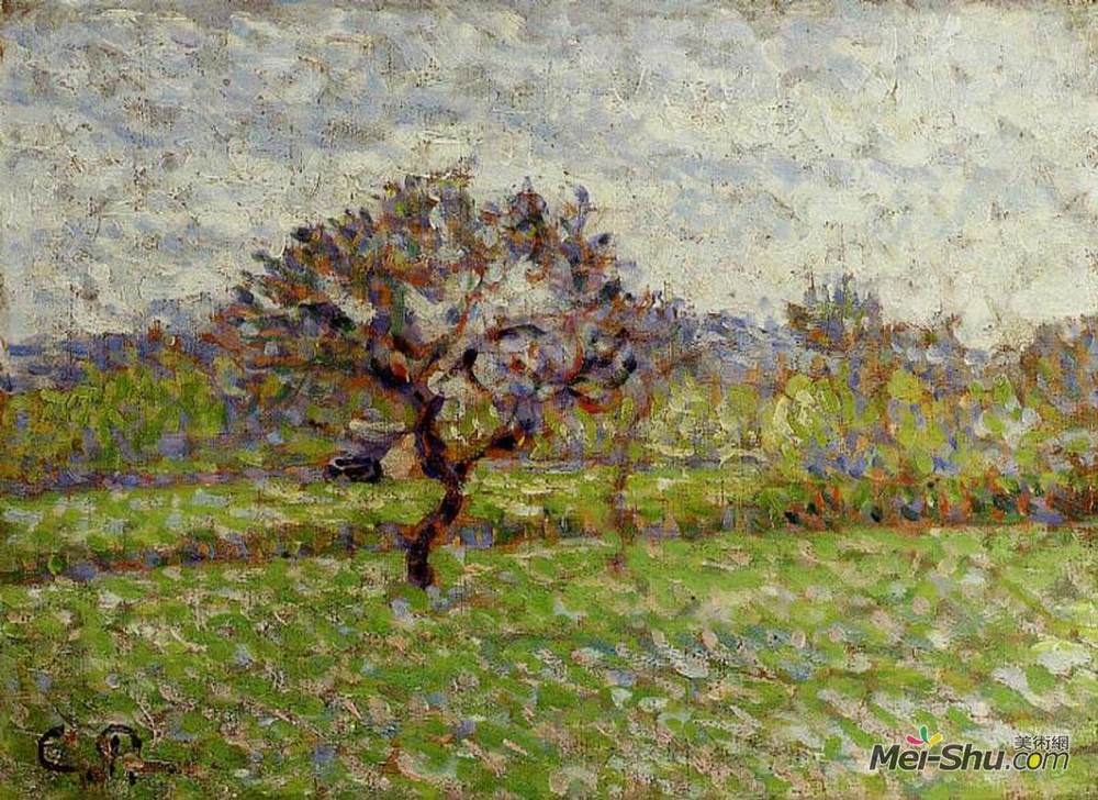 卡米耶·毕沙罗(Camille Pissarro)高清作品《An Apple Tree at Eragny》