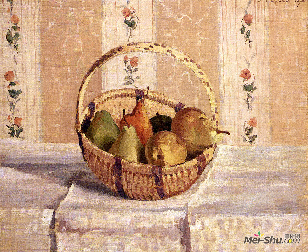 卡米耶·毕沙罗(Camille Pissarro)高清作品《圆圆的苹果和梨》