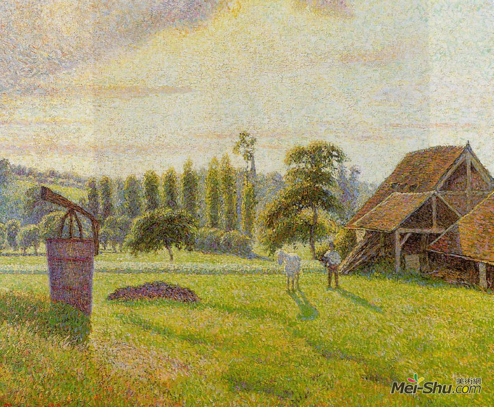 卡米耶·毕沙罗(Camille Pissarro)高清作品《Brickworks at Eragny》