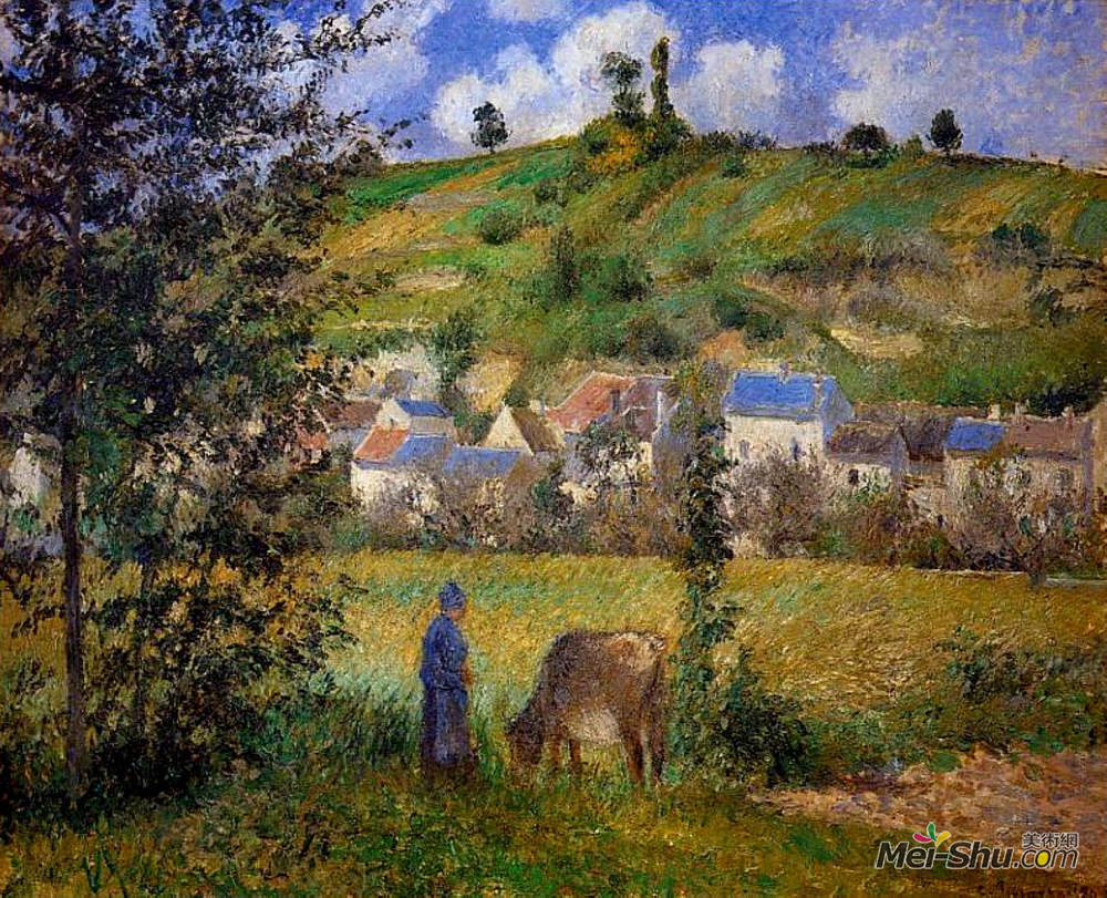 卡米耶·毕沙罗(Camille Pissarro)高清作品《查普瓦尔景观》