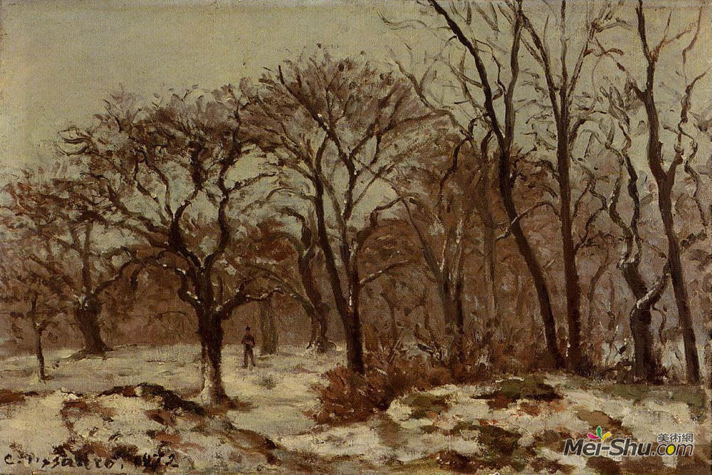 卡米耶·毕沙罗(Camille Pissarro)高清作品《冬栗园》