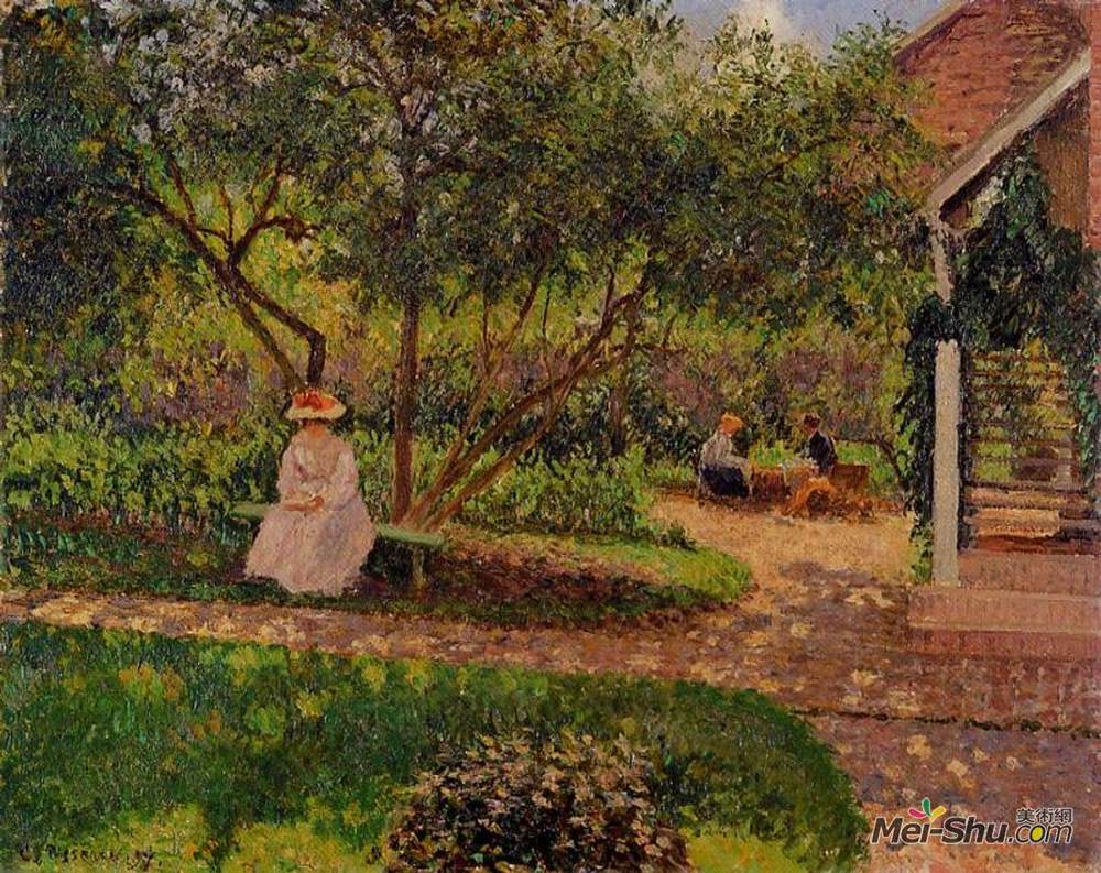 卡米耶·毕沙罗(Camille Pissarro)高清作品《Corner of the Garden in Eragny》