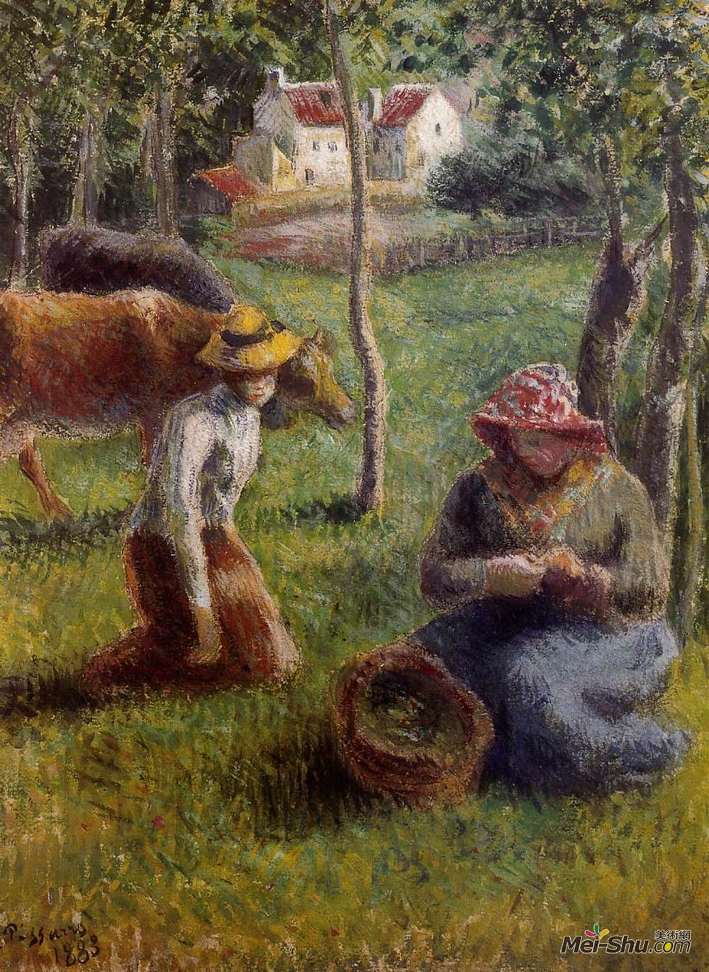 卡米耶·毕沙罗(Camille Pissarro)高清作品《牛郎》