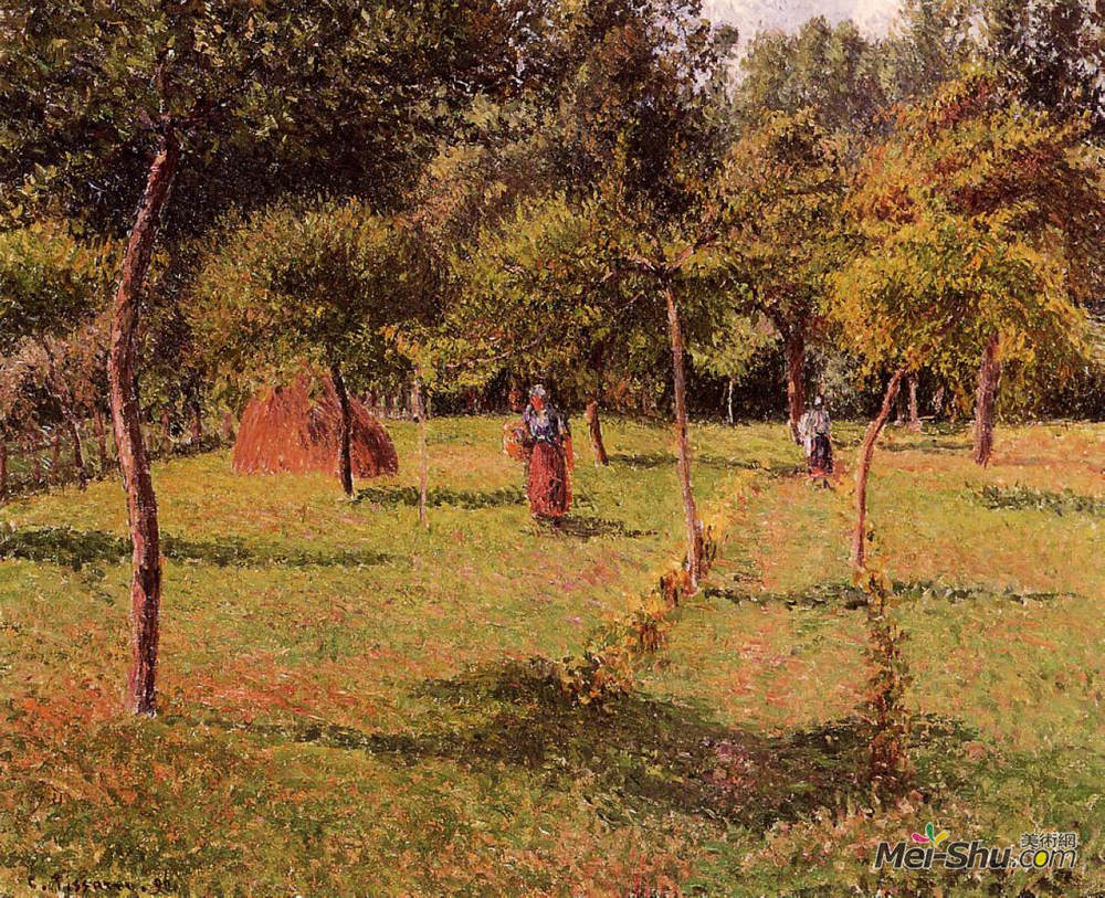 卡米耶·毕沙罗(Camille Pissarro)高清作品《Enclosed Field at Eragny》