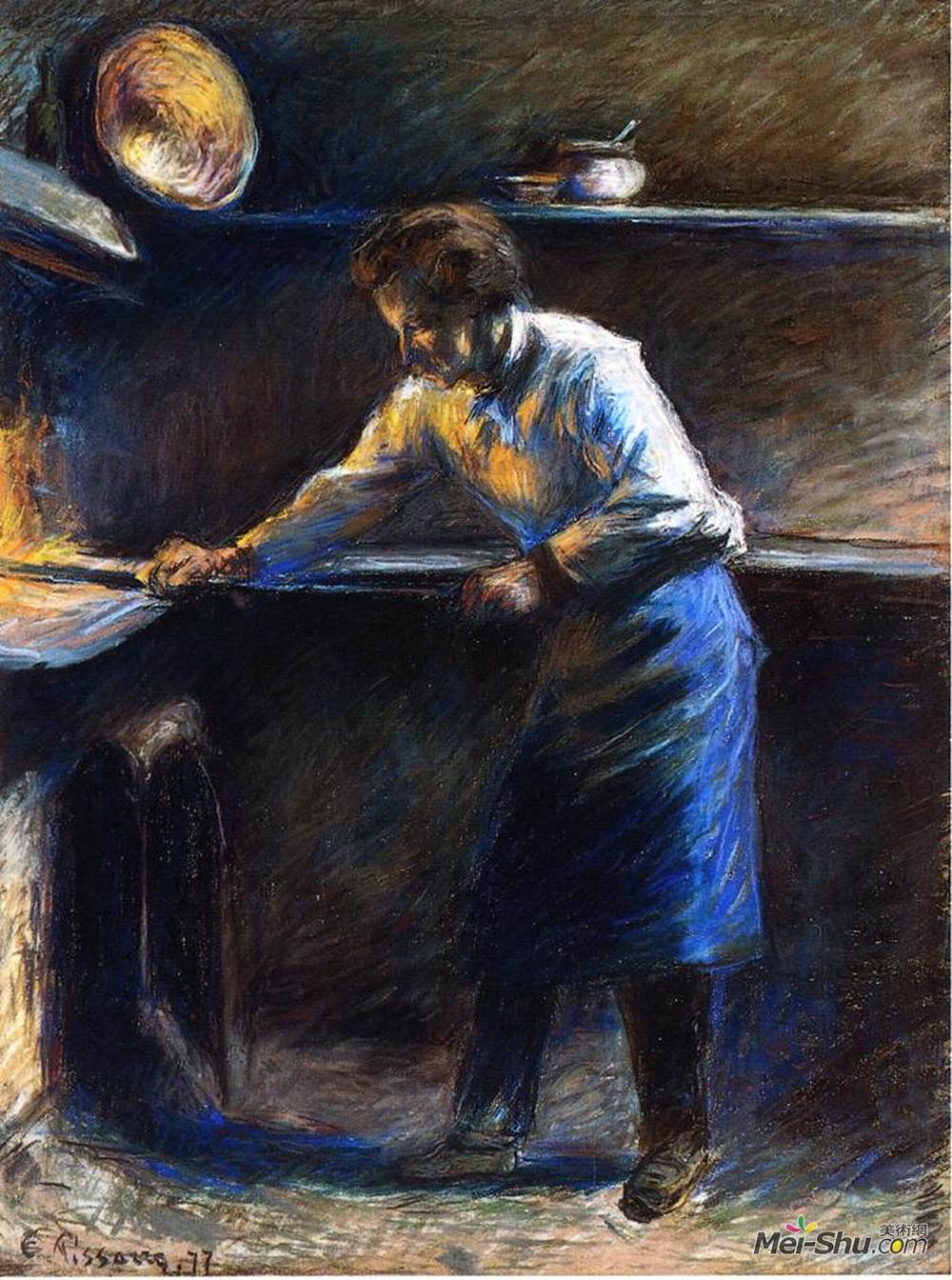 卡米耶·毕沙罗(Camille Pissarro)高清作品《Eugene Murer at His Pastry Oven》