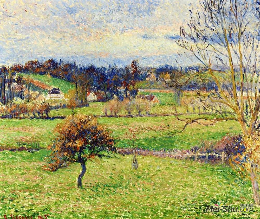 卡米耶·毕沙罗(Camille Pissarro)高清作品《Field at Eragny》