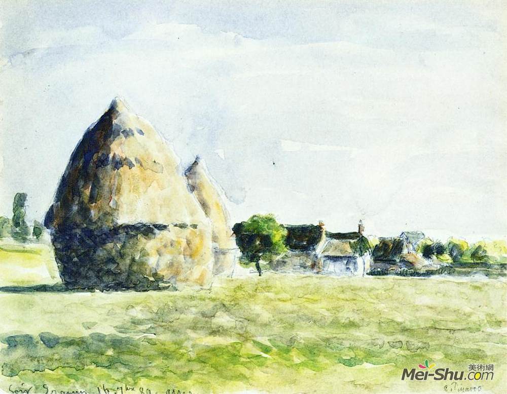 卡米耶·毕沙罗(Camille Pissarro)高清作品《草垛》