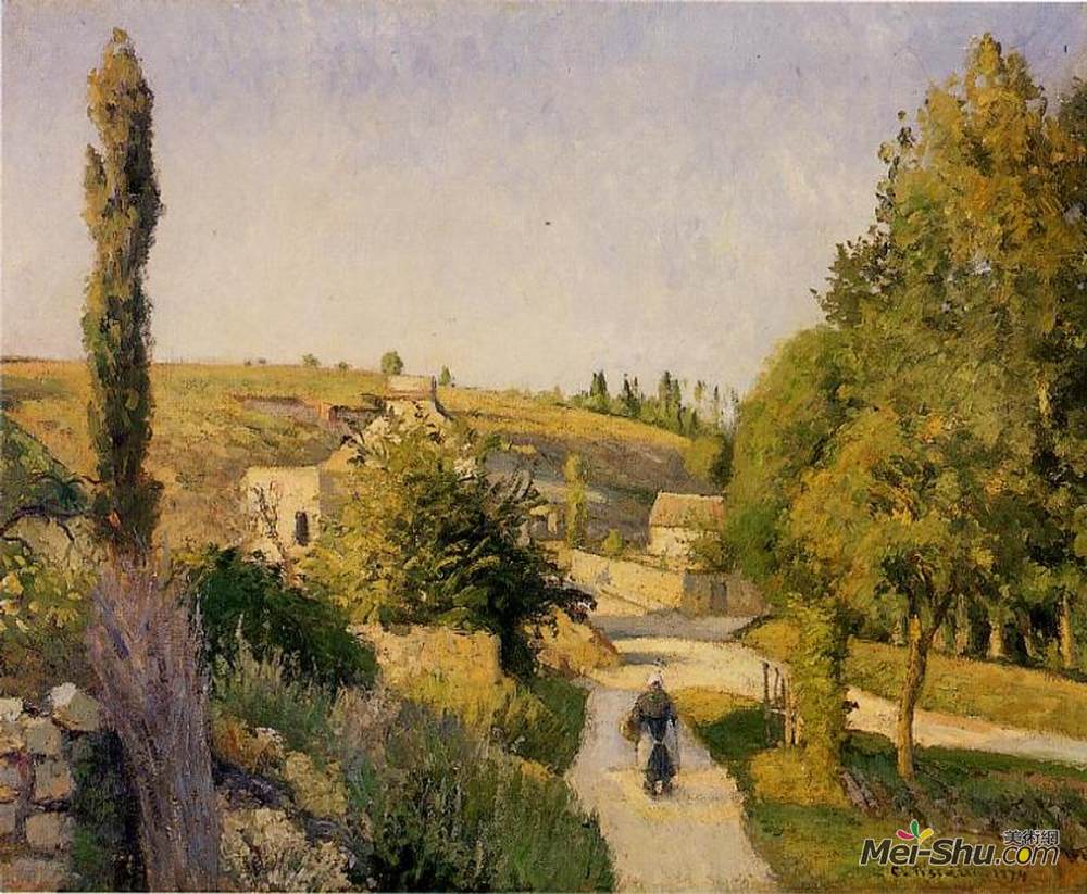 卡米耶·毕沙罗(Camille Pissarro)高清作品《隐居地景观》