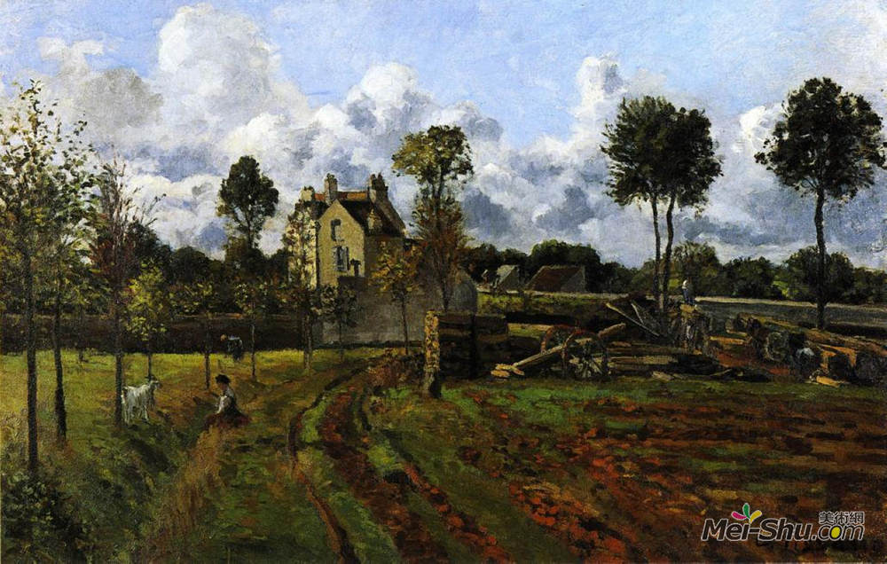 卡米耶·毕沙罗(Camille Pissarro)高清作品《景观，路易威登》