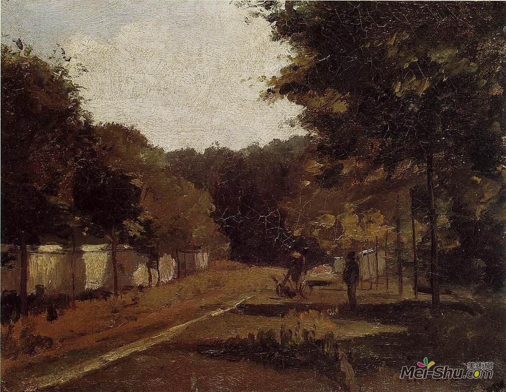 卡米耶·毕沙罗(Camille Pissarro)高清作品《Landscape, Varenne Saint Hilaire》