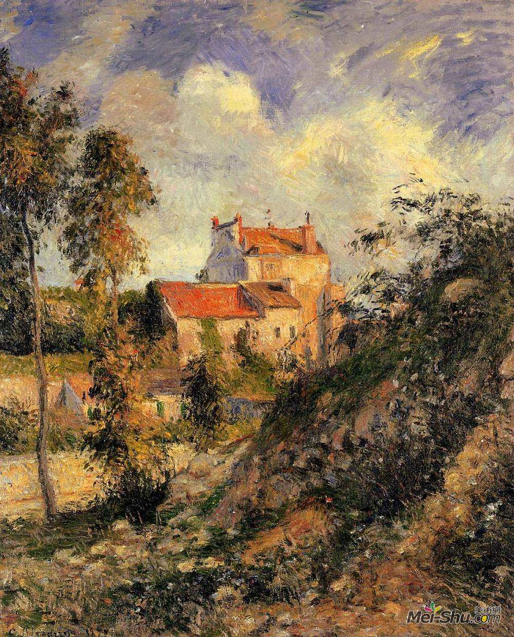 卡米耶·毕沙罗(Camille Pissarro)高清作品《的隐秘，蓬图瓦兹》