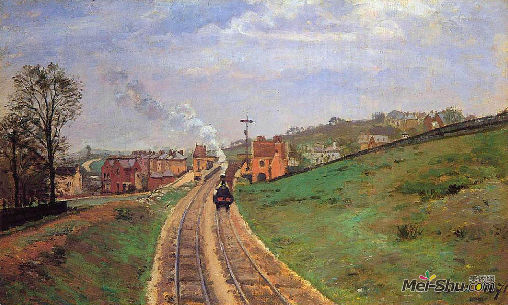 卡米耶·毕沙罗(Camille Pissarro)高清作品《Lordship Lane Station, Dulwich》