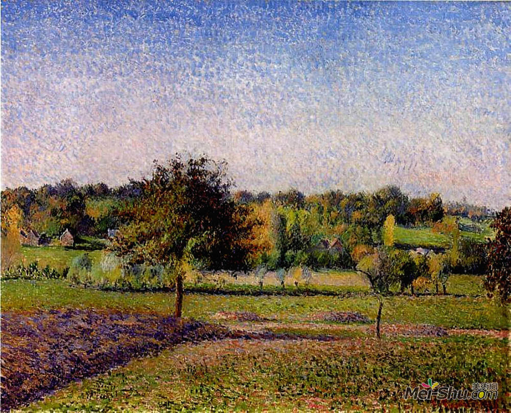 卡米耶·毕沙罗(Camille Pissarro)高清作品《Meadows at Eragny》