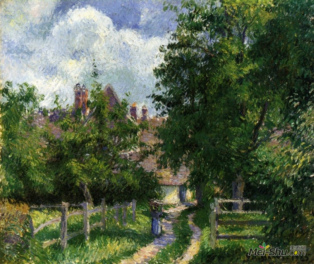 卡米耶·毕沙罗(Camille Pissarro)高清作品《Neaufles Sant Martin, near Gisors》