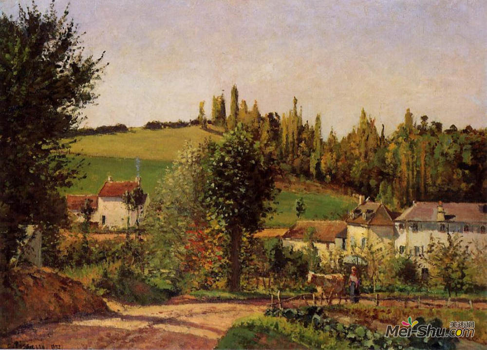 卡米耶·毕沙罗(Camille Pissarro)高清作品《蓬图瓦兹隐居之路》
