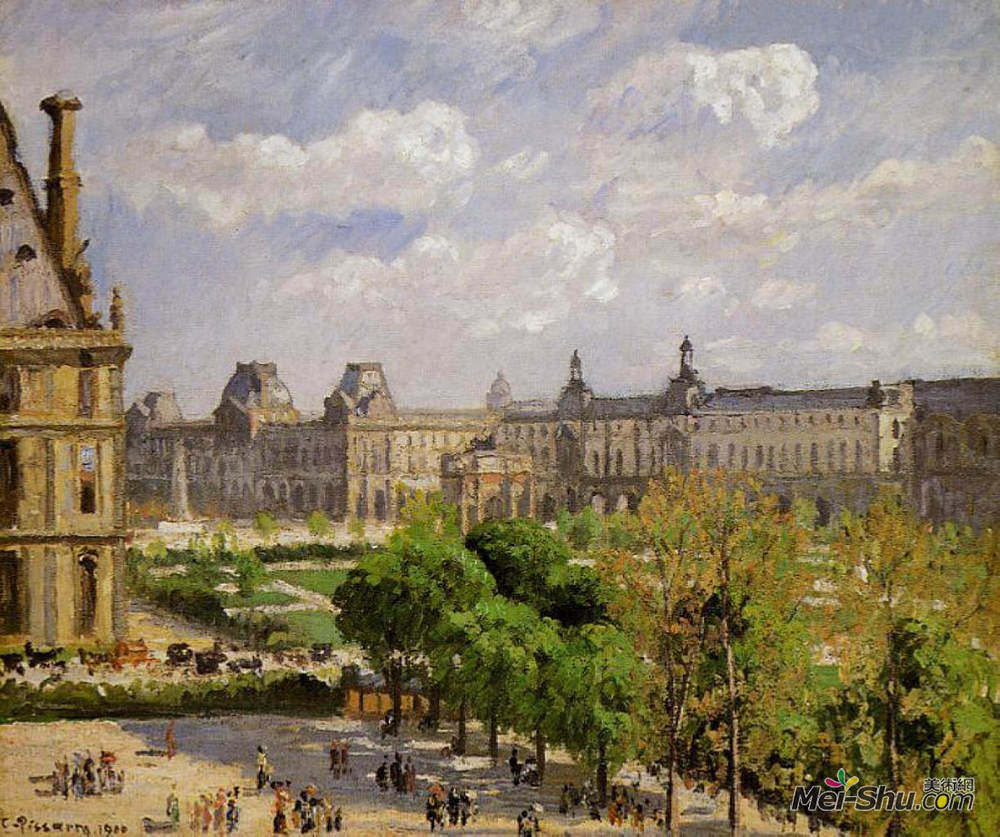 camille pissarro卡米耶·毕沙罗油画3968《卡鲁塞尔广场,杜乐丽花园