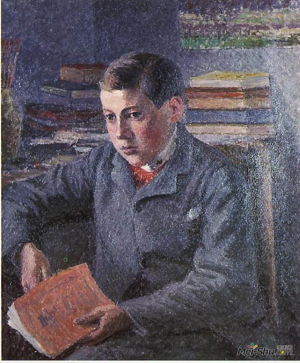 卡米耶·毕沙罗(Camille Pissarro)高清作品《Portrait of Paulemile》