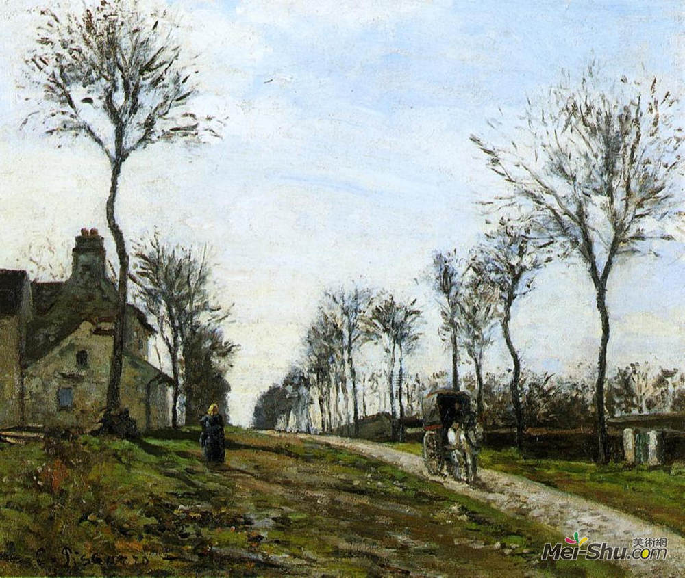 卡米耶·毕沙罗(Camille Pissarro)高清作品《卢维奇之路》