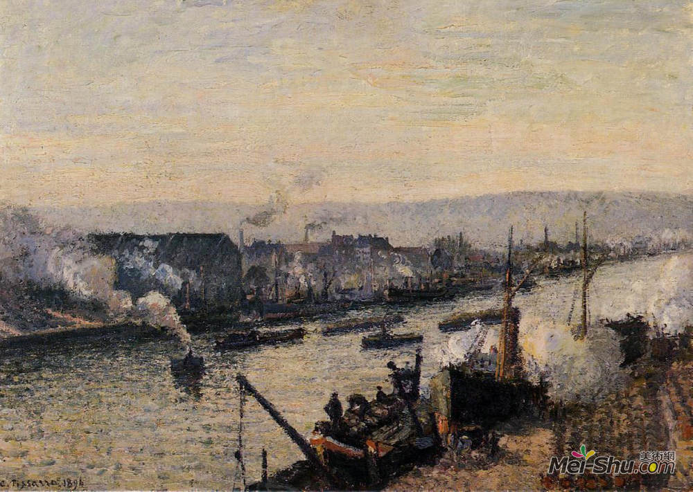 卡米耶·毕沙罗(Camille Pissarro)高清作品《圣服务器端口，鲁昂》