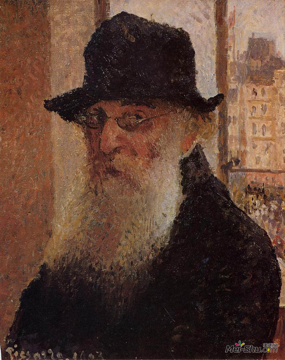 卡米耶·毕沙罗(Camille Pissarro)高清作品《自画像》