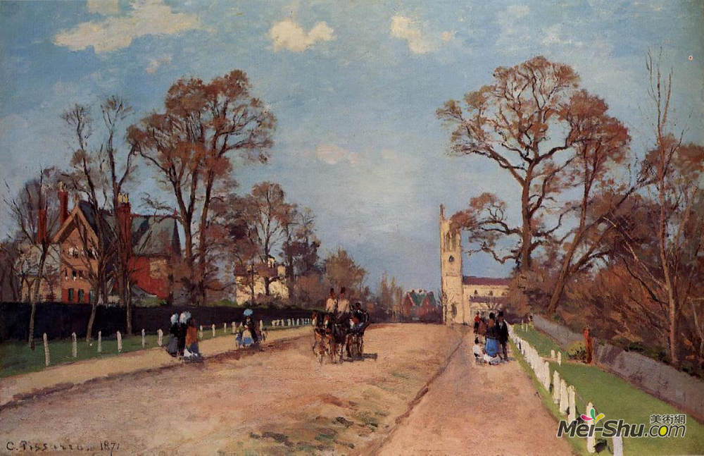 卡米耶·毕沙罗(Camille Pissarro)高清作品《锡德纳姆大道》