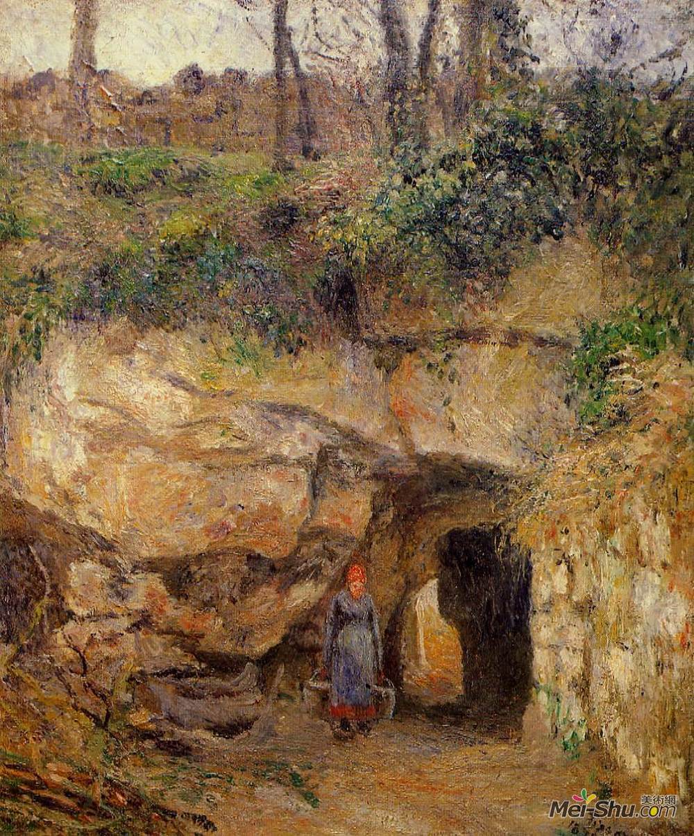 卡米耶·毕沙罗(Camille Pissarro)高清作品《在冬宫，蓬图瓦兹的承运人》