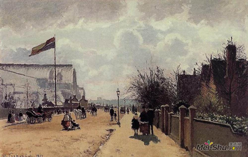 卡米耶·毕沙罗(Camille Pissarro)高清作品《伦敦水晶宫》