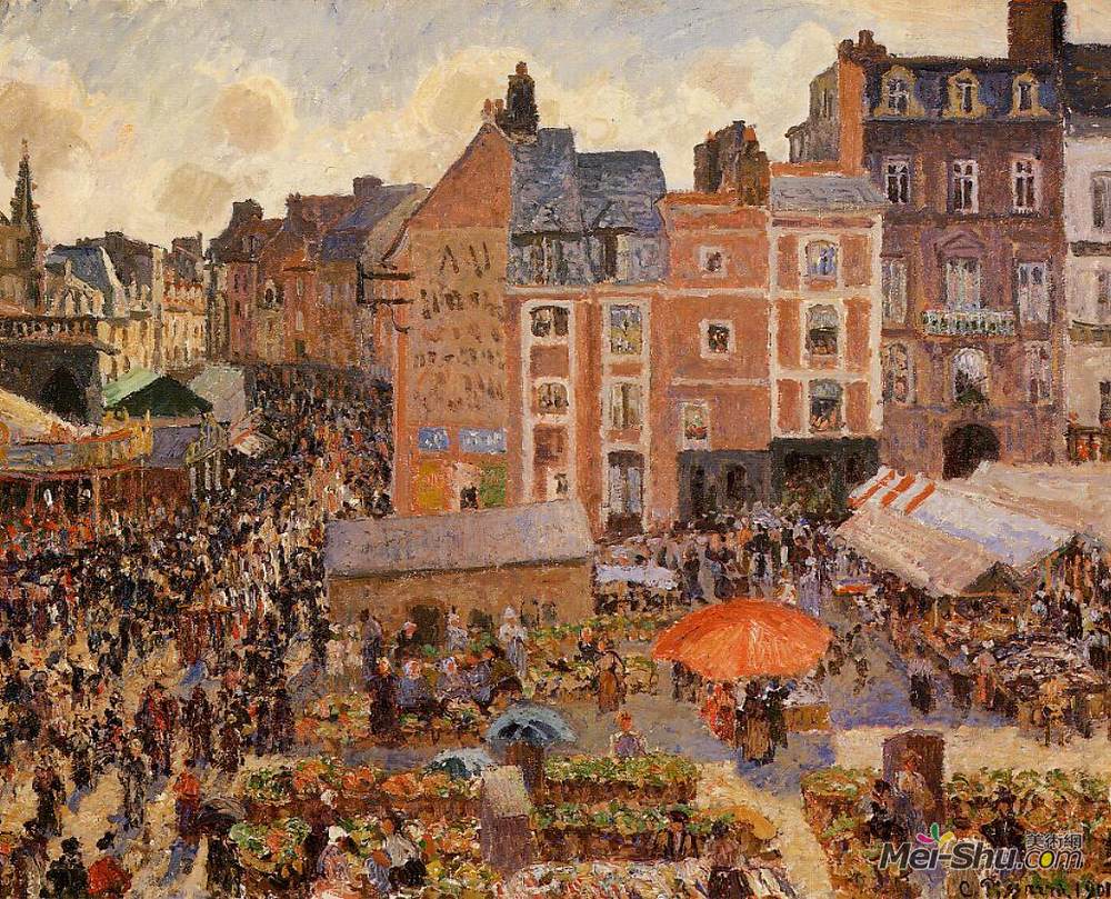 卡米耶·毕沙罗(Camille Pissarro)高清作品《博览会，迪佩普阳光午后》