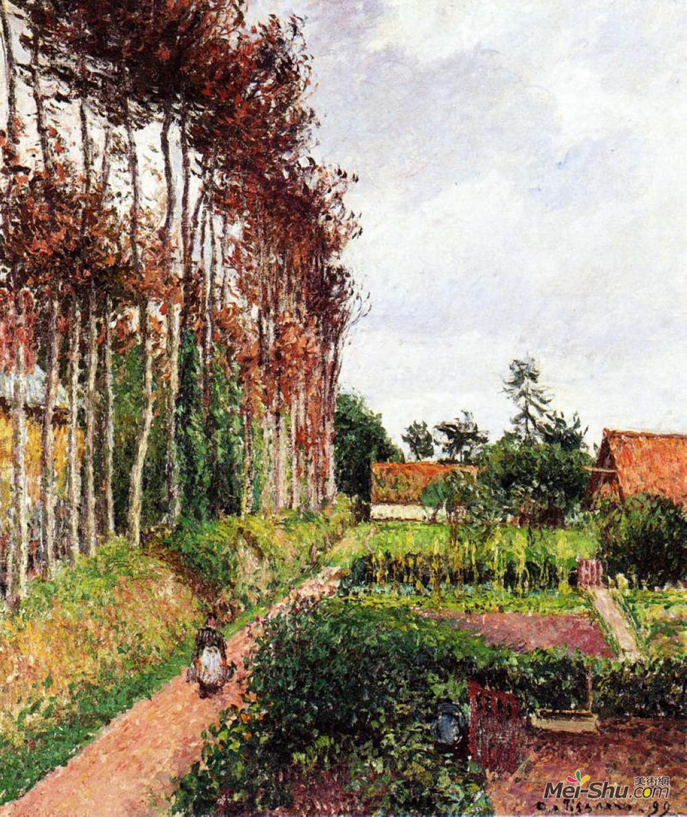 卡米耶·毕沙罗(Camille Pissarro)高清作品《The Field by the Ango Inn, Varengeville》