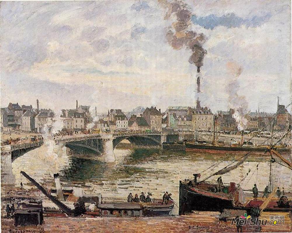 卡米耶·毕沙罗(Camille Pissarro)高清作品《鲁昂大桥》