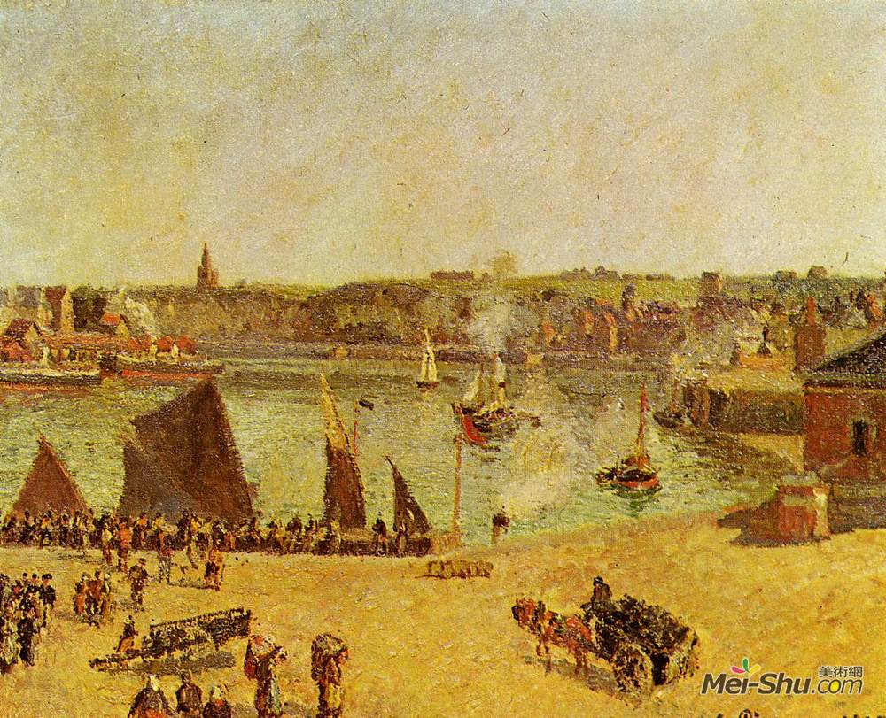卡米耶·毕沙罗(Camille Pissarro)高清作品《内港，迪耶普》